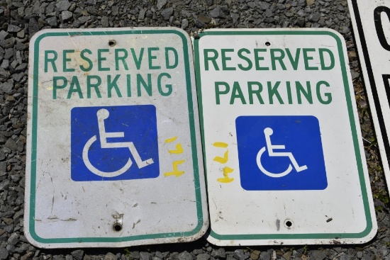 2 Reserved Handicap Signs