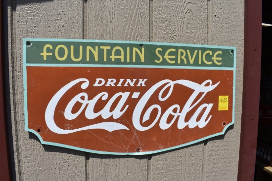 Coca Cola Fountain Service Sign