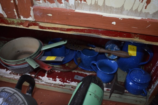 Group of Enamel Dishware