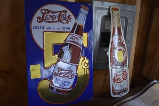 2 Pepsi-Cola Signs