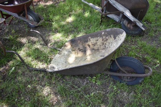 Vintage Low Profile Wheel Barrow