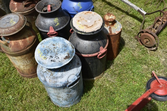 2 Milk Cans and Oil Can