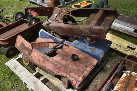 3 Vintage Pedal Cars