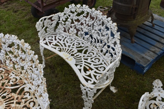 Vintage 38" Cast Iron Bench