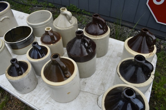 3 Jug Handle Crocks