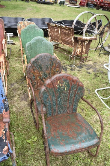 5 Vintage Metal Chairs