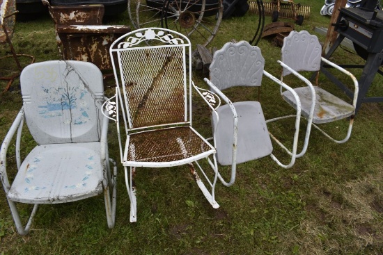 4 Vintage Metal Chairs