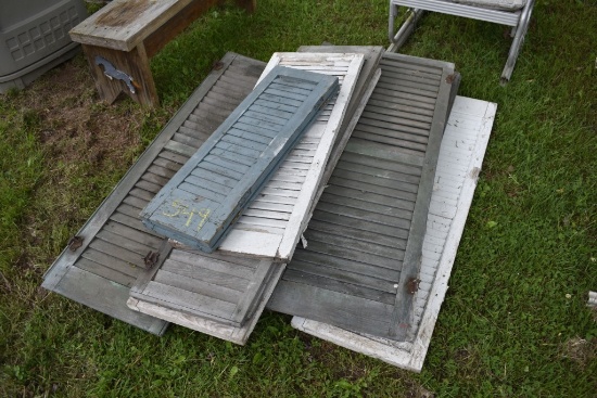Group of Vintage Wooden Shutters