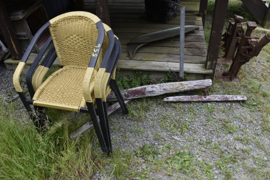 4 Whicker Chairs and Double Whipple Tree