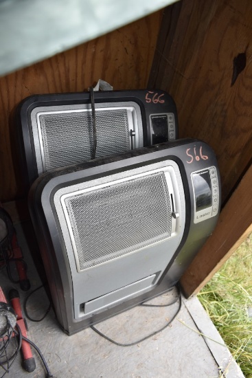 Two Lasko Electric Heaters and a Christmas Tree Stand