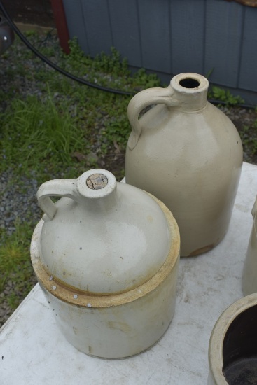 2 Jug Handle Crocks