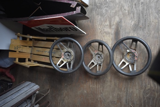 3 Steering Wheels and a Sears Runner Sled