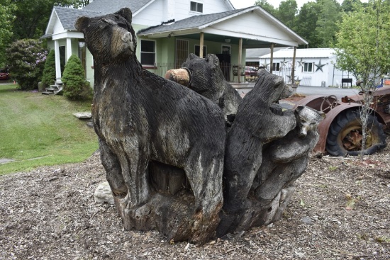 Wooden Bear Chainsaw Carving