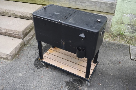 Rolling Black Drink Cooler