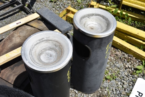2 Butt Trash Cans