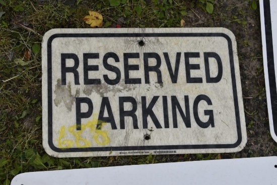 Reserved Parking Sign
