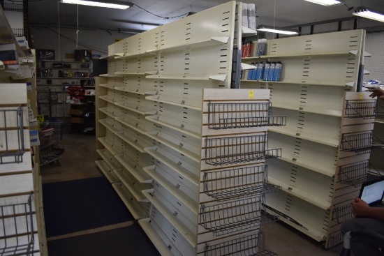 3 Sections of Double Sided Blockbuster Shelving