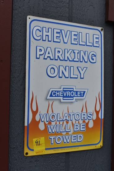 Chevrolet Chevelle Parking Only Sign