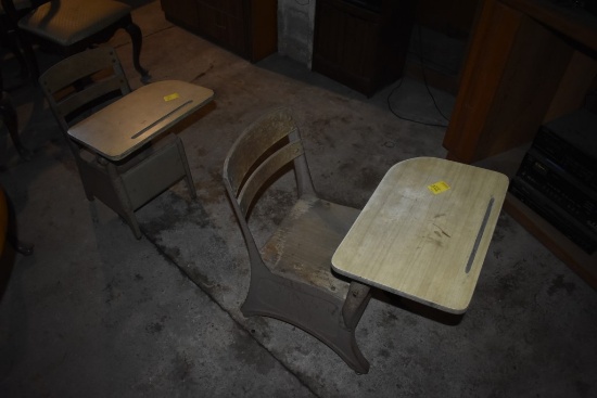 2 Vintage Children's School Desks