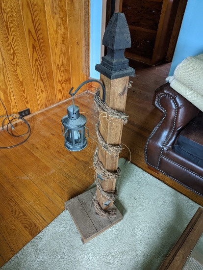 Lantern On Decorative Post