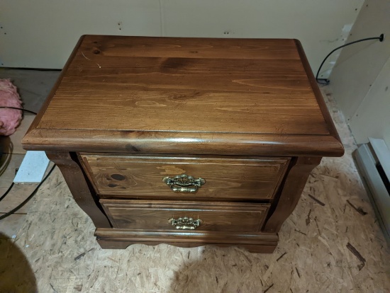 2 Drawer Wooden Night Stand