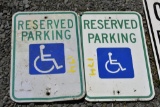 2 Reserved Handicap Signs