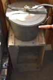 Vintage Ice Cream Maker and Wooden Crate
