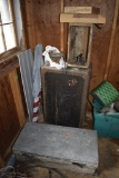 2 Wooden Trunks, Wooden Crate, and Small Scale