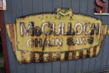 McCulloch Chain Saws Stays On The Job! Sign
