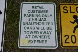 Retail Customer Parking Only Sign