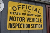 Official State of New York Motor Vehicle Inspection Sign