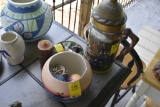3 Handmade Terracotta Pots, Beer Stein, Hanging Native American Plates
