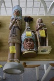 3 Native American Chief Figurines