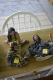 3 Native American Women Figurines