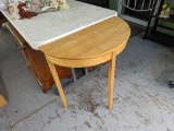 Half Circle Wooden Table