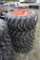 4 Camso 12-16.5 Skid Steer Tires on 8 Lug Rims