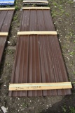 25 Sheets of 10' Sections of Brown Color Corrugated Metal Paneling