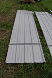 28 Sheets of 12' Sections of Pewter Gray Corrugated Metal Paneling
