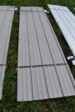 30 Sheets of 12' Sections of Pewter Gray Corrugated Metal Paneling