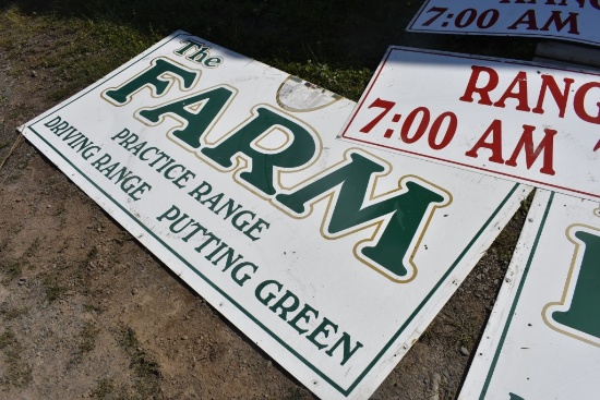 The Farm Driving Range Sign