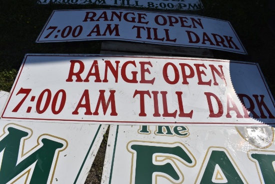 Range Open Sign