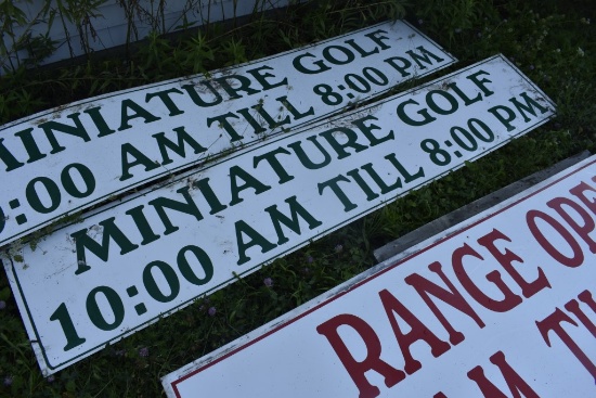 Miniature Golf Sign