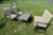 Outdoor Patio Set with Rocking Chair, Chairs, and Tile Topped Table