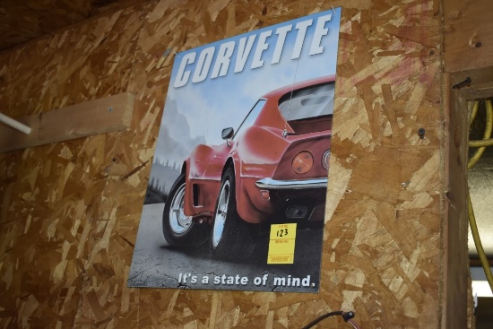 Corvette "It's A State of Mind" Sign
