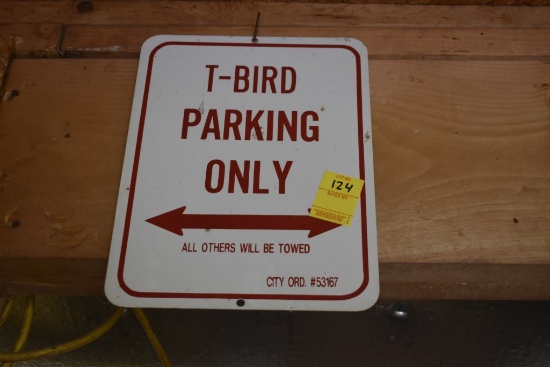 Thunderbird Parking Only Sign