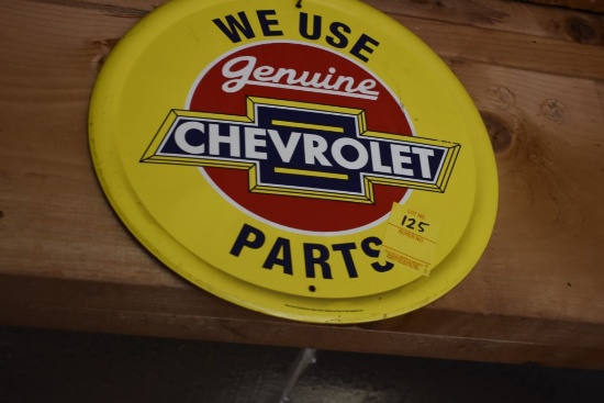 "We Use Genuine Chevrolet Parts" Sign