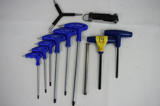 Group of Allen Torx T Handle Drivers