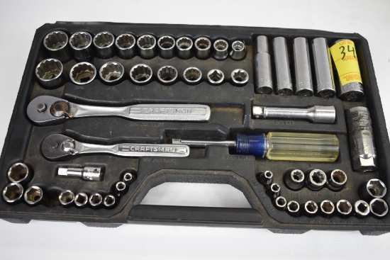 Craftsman 1/2" 3/8" Socket Ratchet Set