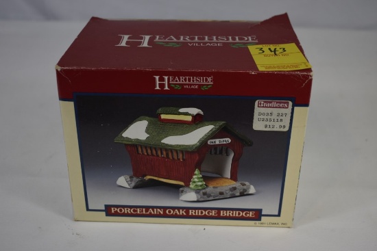 Lemax Hearthside Village Porcelain Oak Ridge Bridge