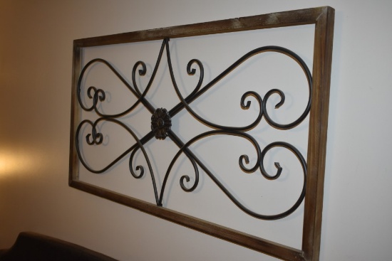 Decorative Piece of Wrought Iron Wall Art